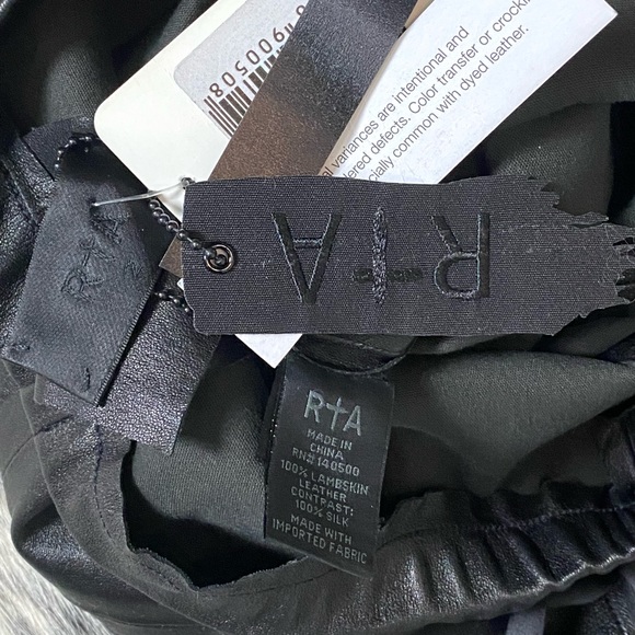 RTA “JULIENNE” OFF-SHOULDER LEATHER MINI DRESS, SZ 2 BLACK NWT! - Picture 12 of 12